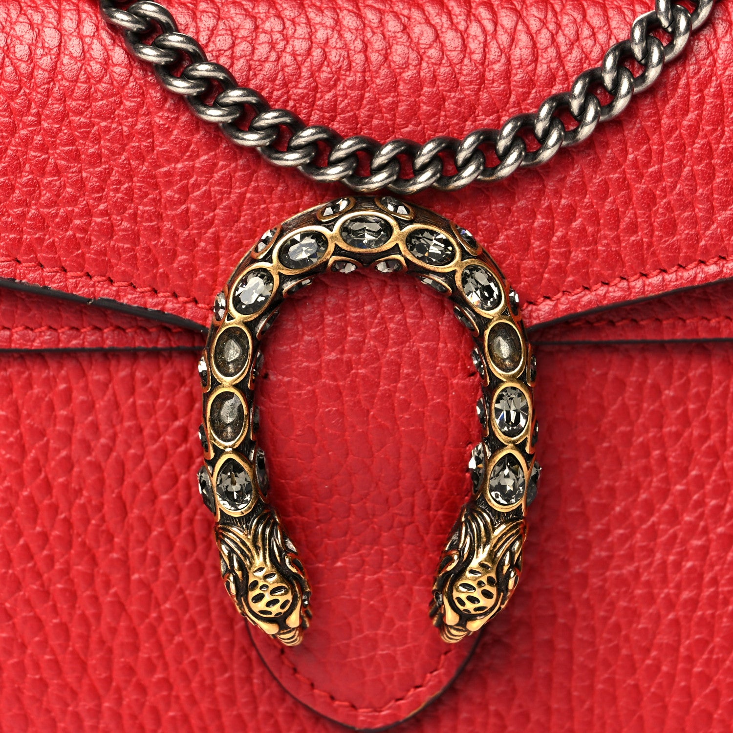 Gucci Calfskin Super Mini Dionysus Shoulder Bag Hibiscus Red 7 of 10