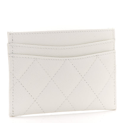 Chanel Caviar Quilted Card Holder White 3 of 9