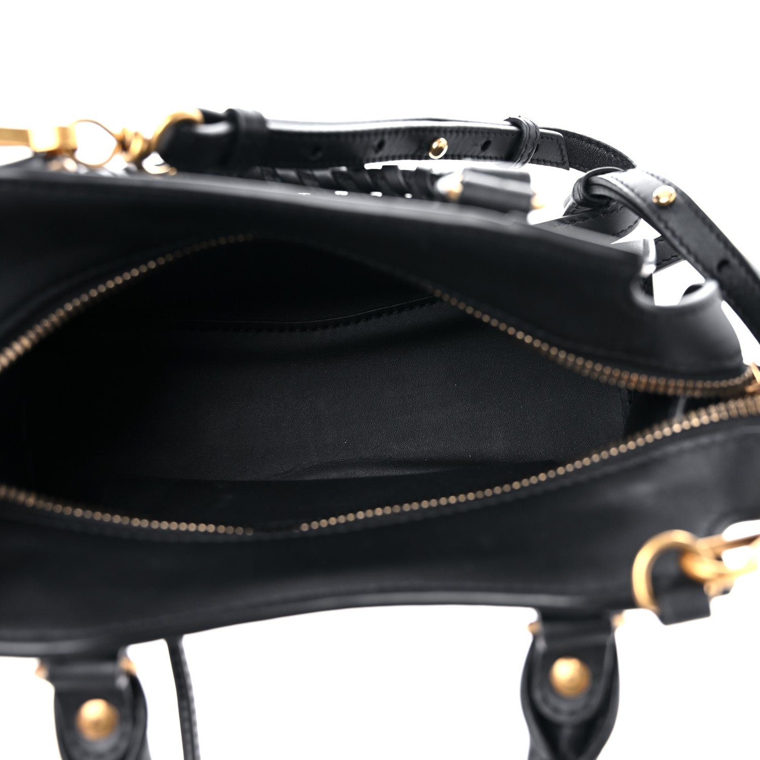 Balenciaga Smooth Calfskin Neo Classic Gold Hardware Mini City Black 5 of 10