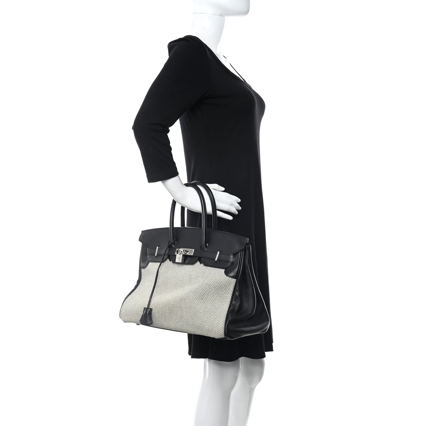 Toile Swift Birkin 35 Natural Black
