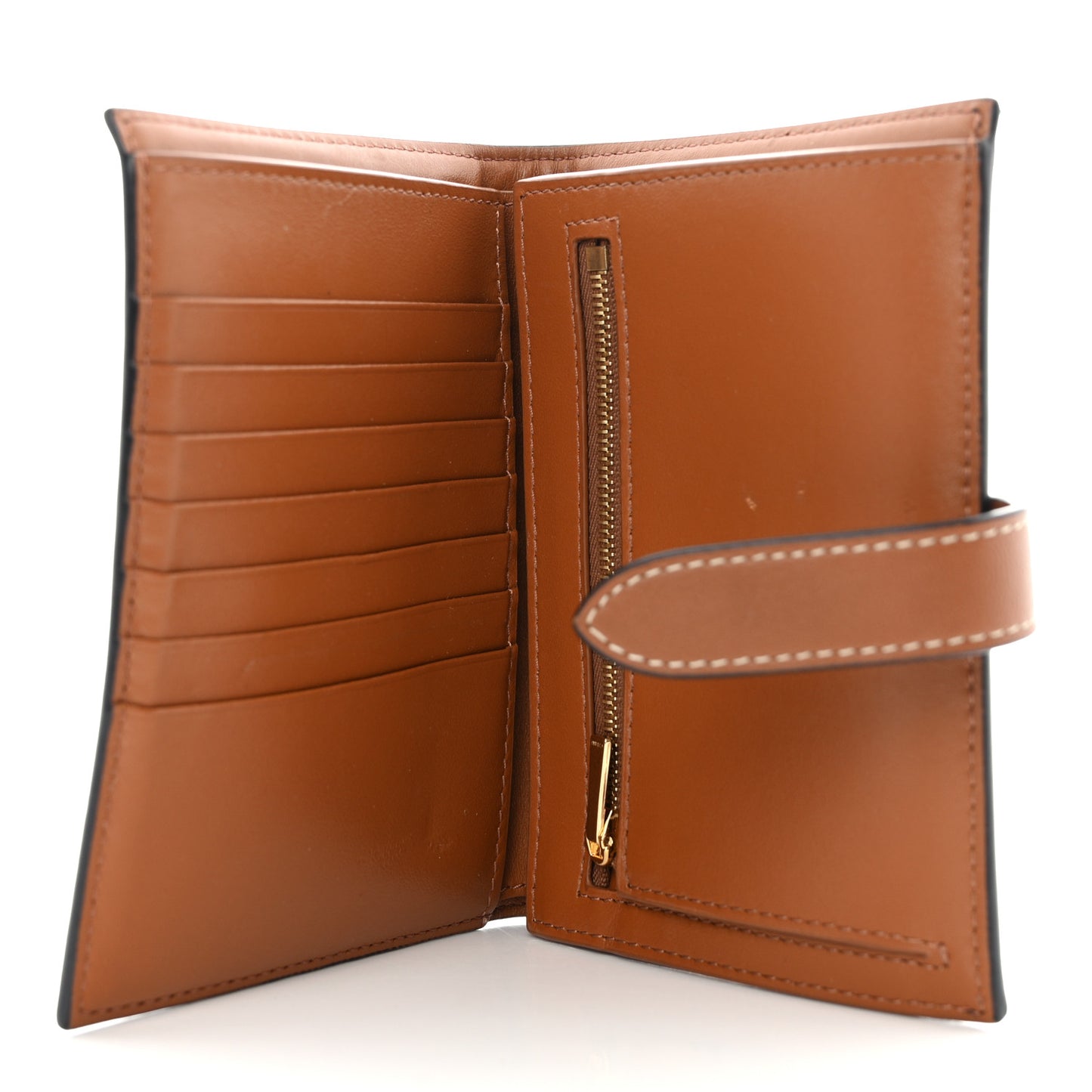 Canvas Triomphe Medium Strap Wallet Tan