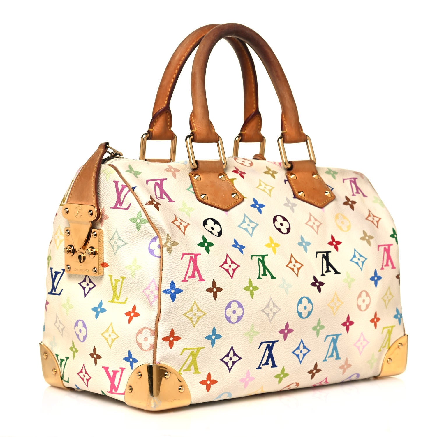 Louis Vuitton Monogram Multicolor Speedy 30 White 3 of 20