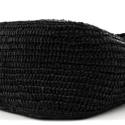 Loewe Raffia Donut Chain Medium Ola Shoulder Bag Black 9 of 10