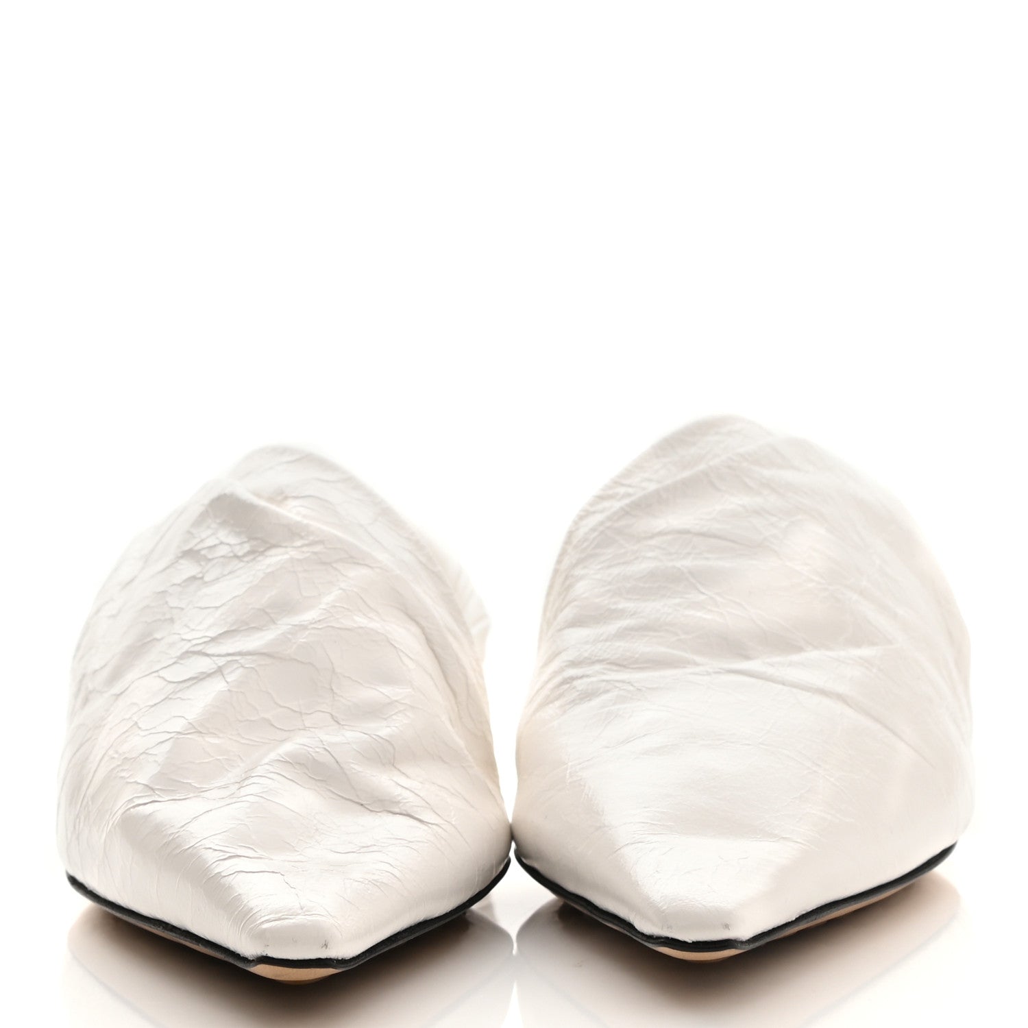 Bottega Veneta Nappa BV Point Ballet Flats 36 White 2 of 8