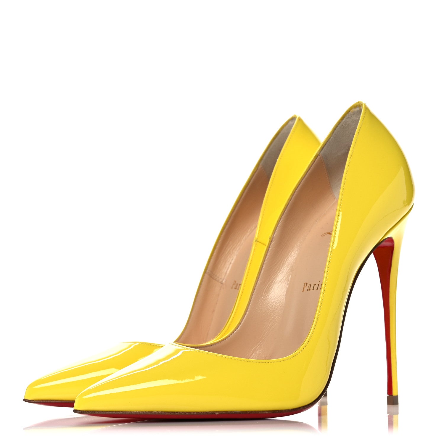 Christian Louboutin Patent So Kate 120 Pumps 39 Yellow Queen 3 of 8