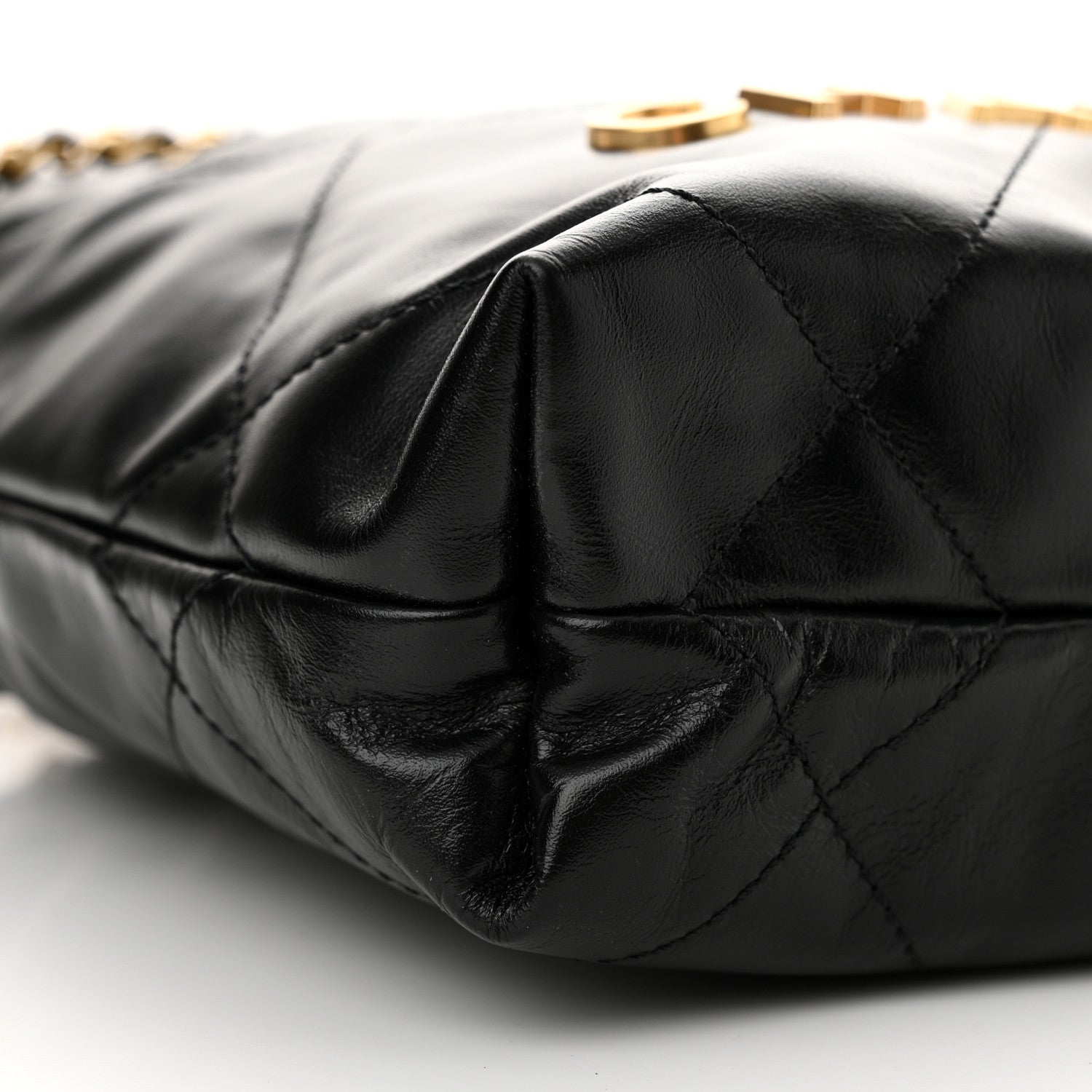 Chanel Shiny Calfskin Quilted Mini Chanel 22 Black 9 of 10