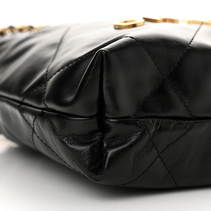 Chanel Shiny Calfskin Quilted Mini Chanel 22 Black 9 of 10