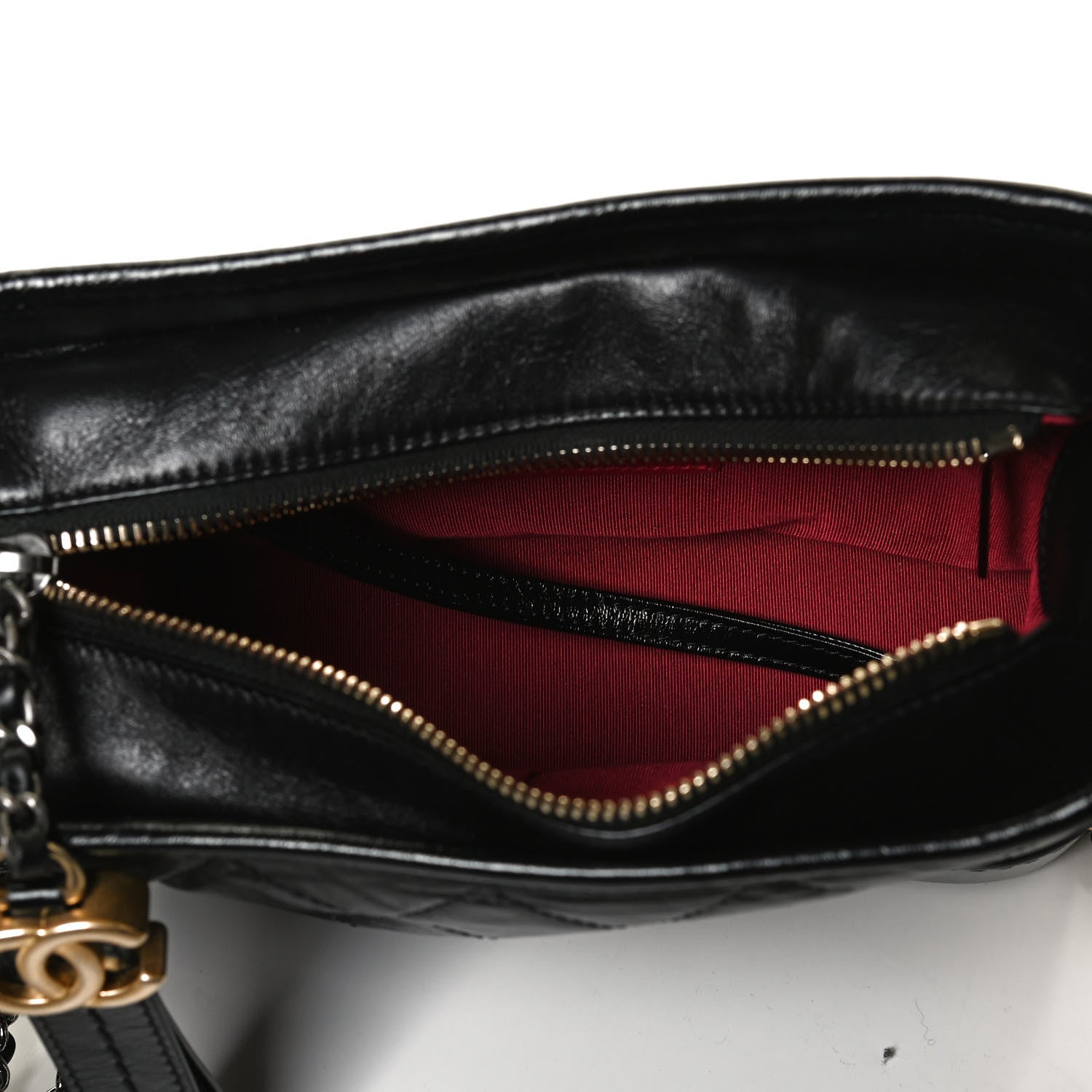 Chanel Aged Calfskin Quilted Small Gabrielle Hobo Black 5 of 11
