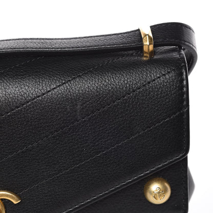 Chanel Calfskin Chevron Quilted Casual Trip Flap Black 8 of 10