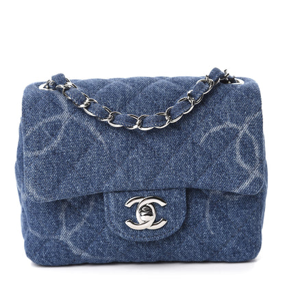 Chanel Denim CC Quilted Mini Square Flap Blue 1 of 11