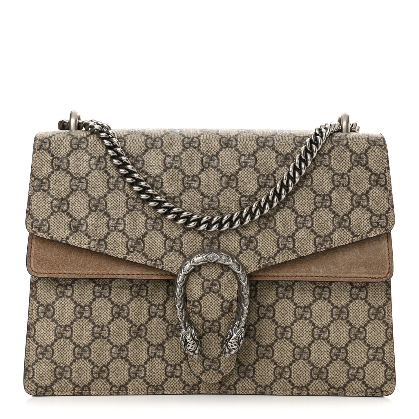 GG Supreme Monogram Medium Dionysus Shoulder Bag Taupe