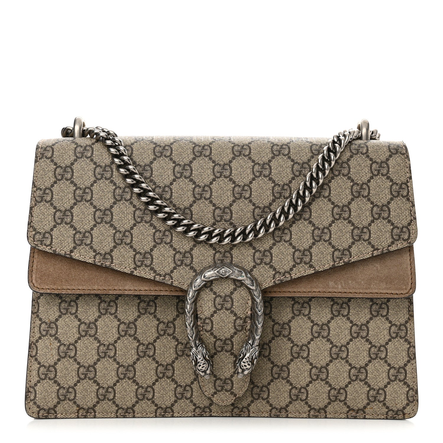 Gucci GG Supreme Monogram Medium Dionysus Shoulder Bag Taupe 1 of 16