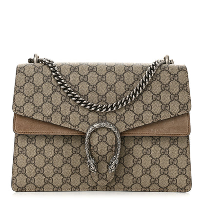 Gucci GG Supreme Monogram Medium Dionysus Shoulder Bag Taupe 1 of 16