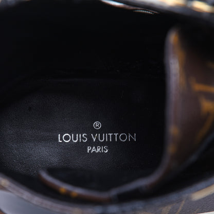 Louis Vuitton Patent Calfskin Monogram Star Trail Ankle Boots 41 Black 8 of 13