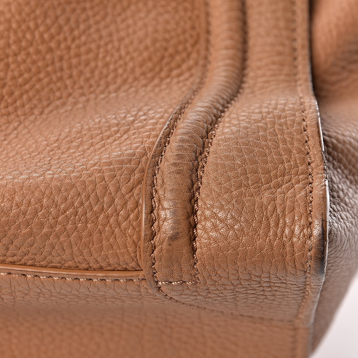 Pebbled Calfskin Mini Luggage Camel
