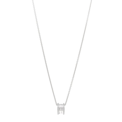 Bulgari 18K White Gold Diamond B.Zero1 Pendant Necklace 1 of 4