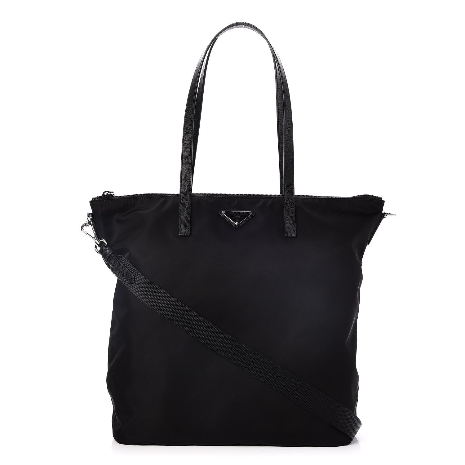 Prada Saffiano Tessuto Nylon Tote Nero Black 1 of 9