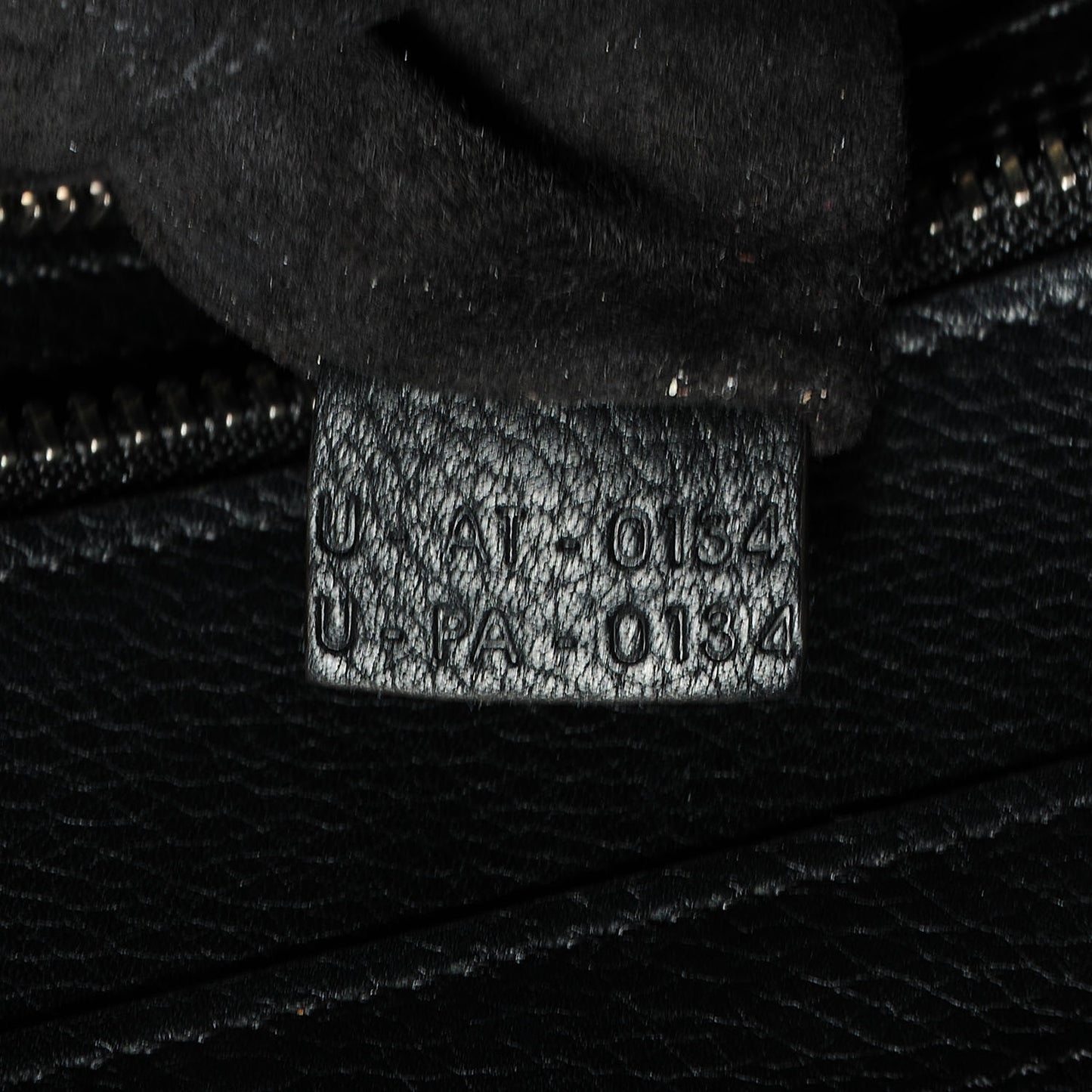 Drummed Calfskin Micro Luggage Black