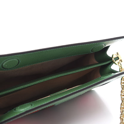 Gucci GG Supreme Monogram Flora Web Small Ophidia Chain Shoulder Bag Green 5 of 11