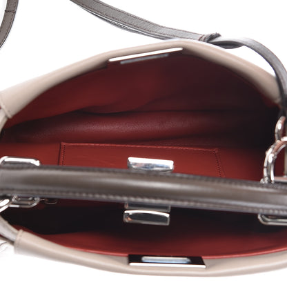 Fendi Nappa Colorblock Mini Peekaboo Iconic Satchel Grigio Polvere Carbone Bloody Mary 6 of 10