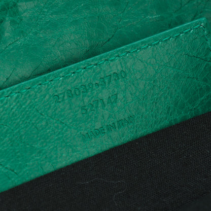 Balenciaga Agneau Classic Hardware Flap Clutch Vert Sauge 7 of 7