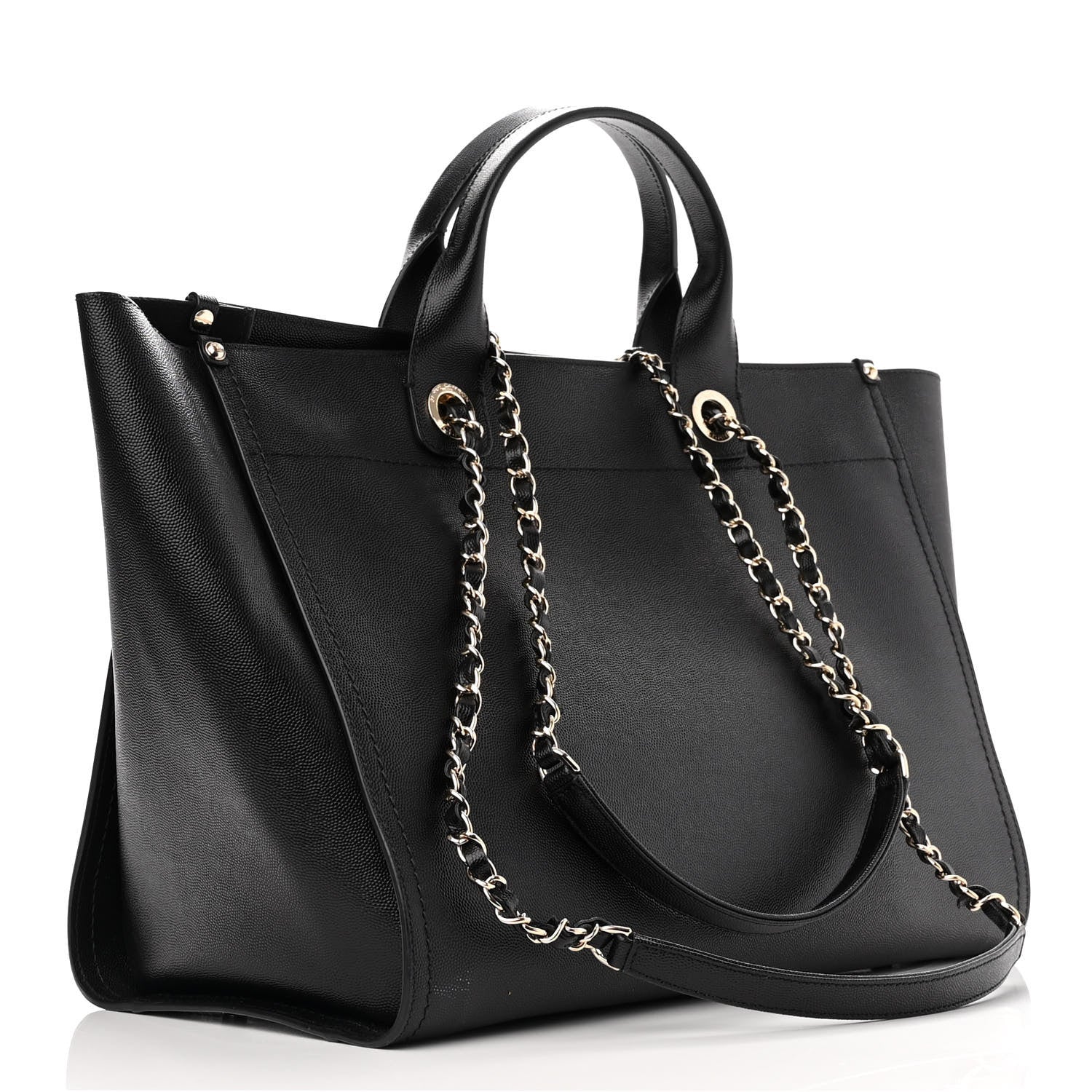 Chanel Caviar Medium Studded Deauville Tote Black 3 of 10