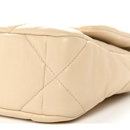 Chanel Lambskin Quilted Medium Chanel 19 Flap Beige 10 of 11