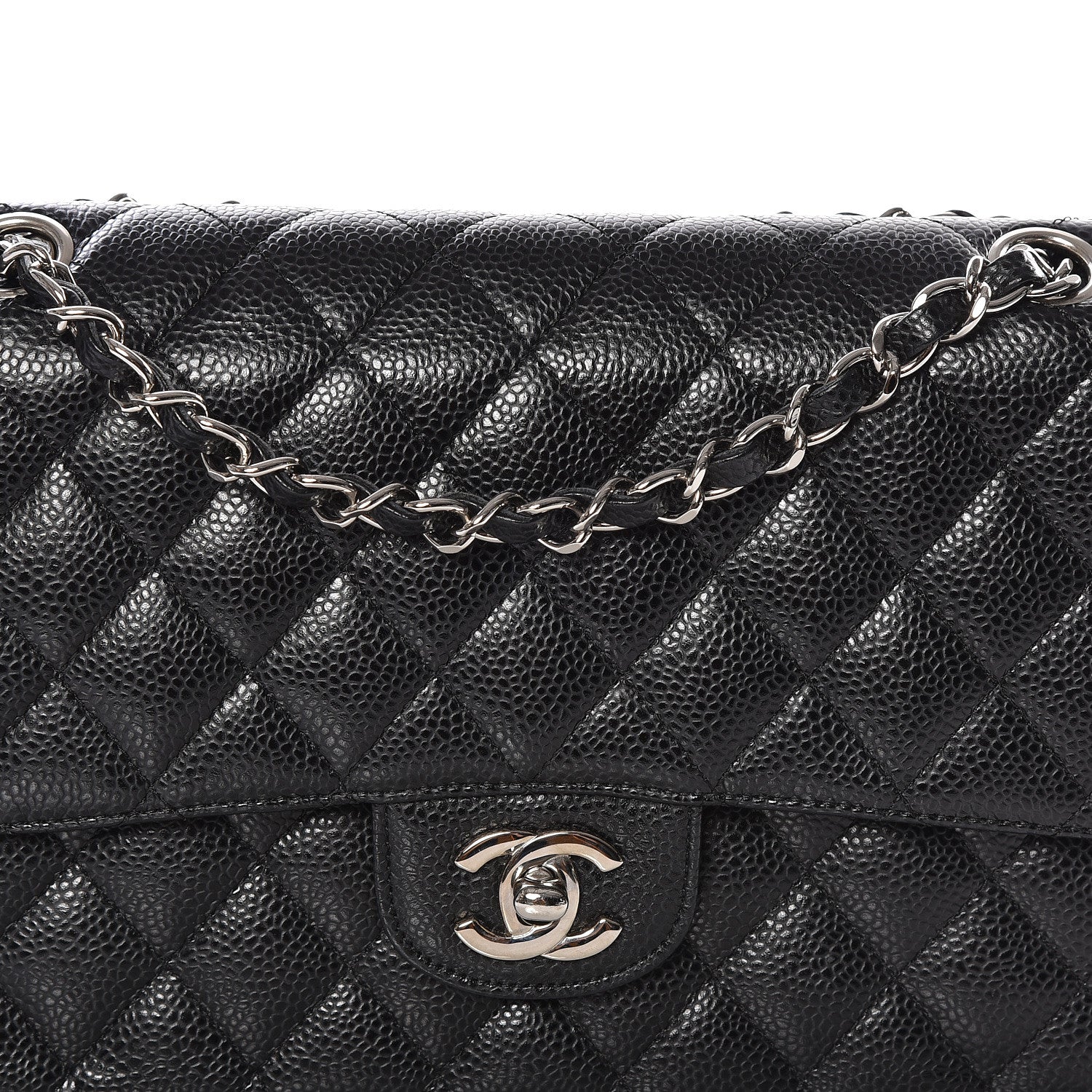 Chanel Caviar Quilted Medium Double Flap Black 12 of 12