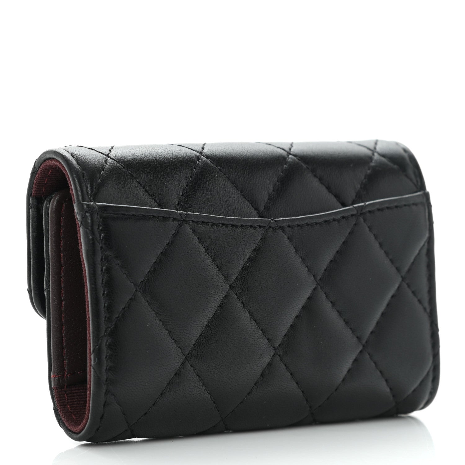 Chanel Lambskin Quilted Classic 4 Key Holder Wallet Black 3 of 11