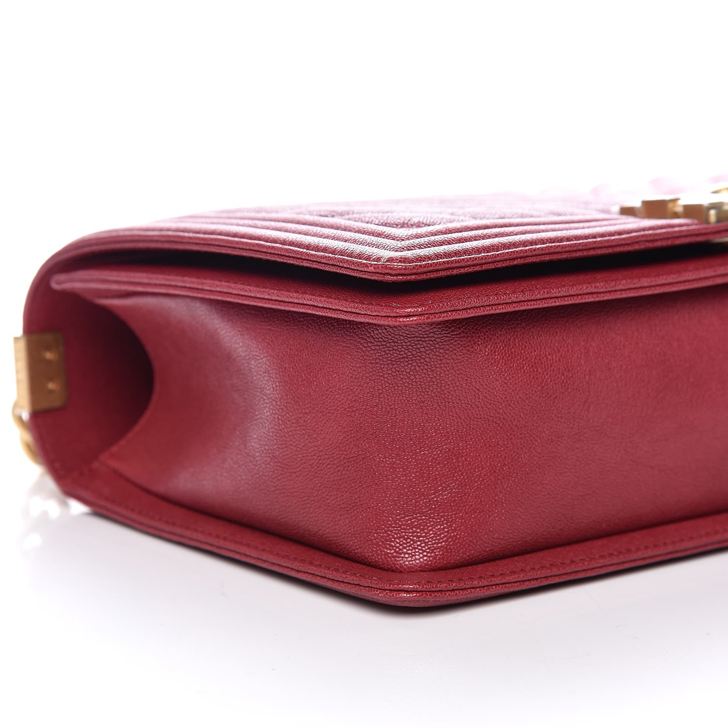 Chanel Caviar Chevron Quilted New Medium Boy Flap Red 5 of 10
