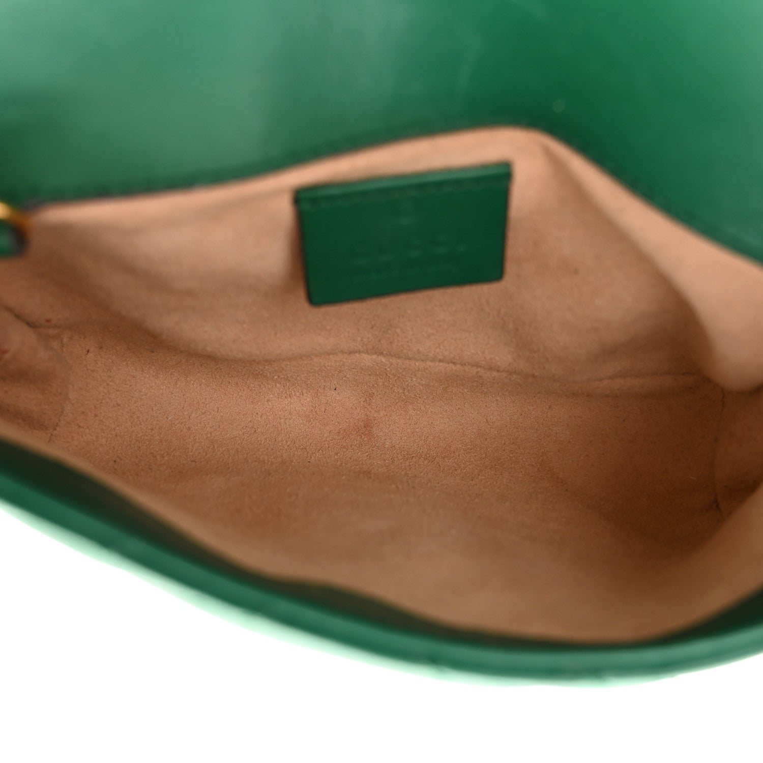 Gucci Calfskin Matelasse Super Mini GG Marmont Shoulder Bag Emerald Green 5 of 14