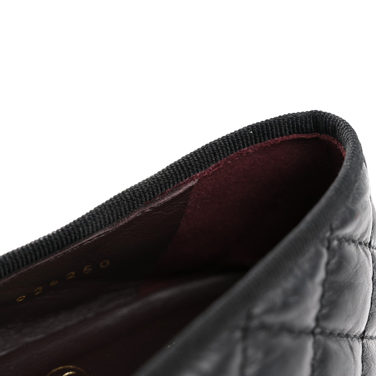 Chanel Aged Calfskin Quilted CC Cap Toe Ballerina Flats 36.5 Black 11 of 11