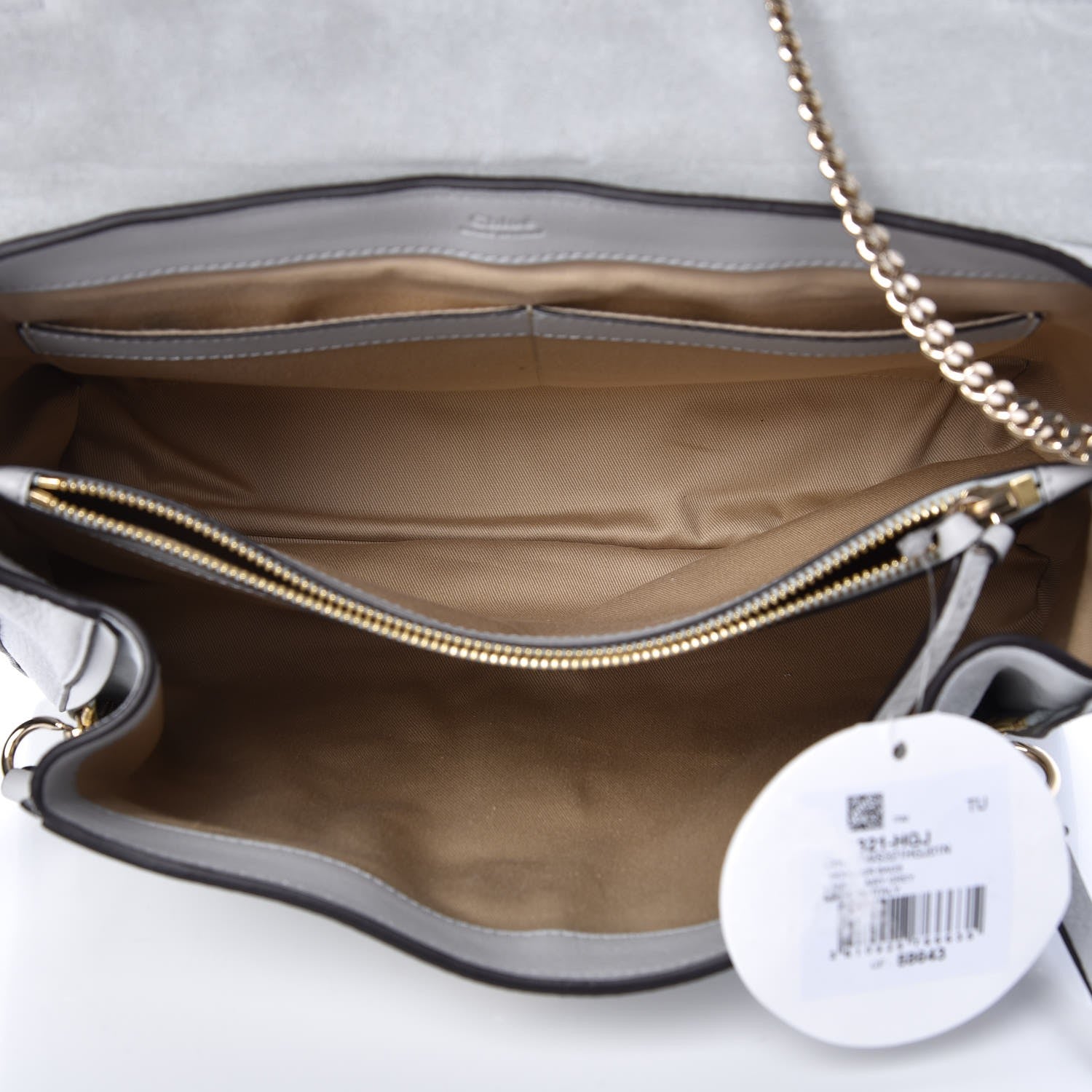 Chloe Calfskin Medium Faye Day Shoulder Bag Airy Grey 5 of 7