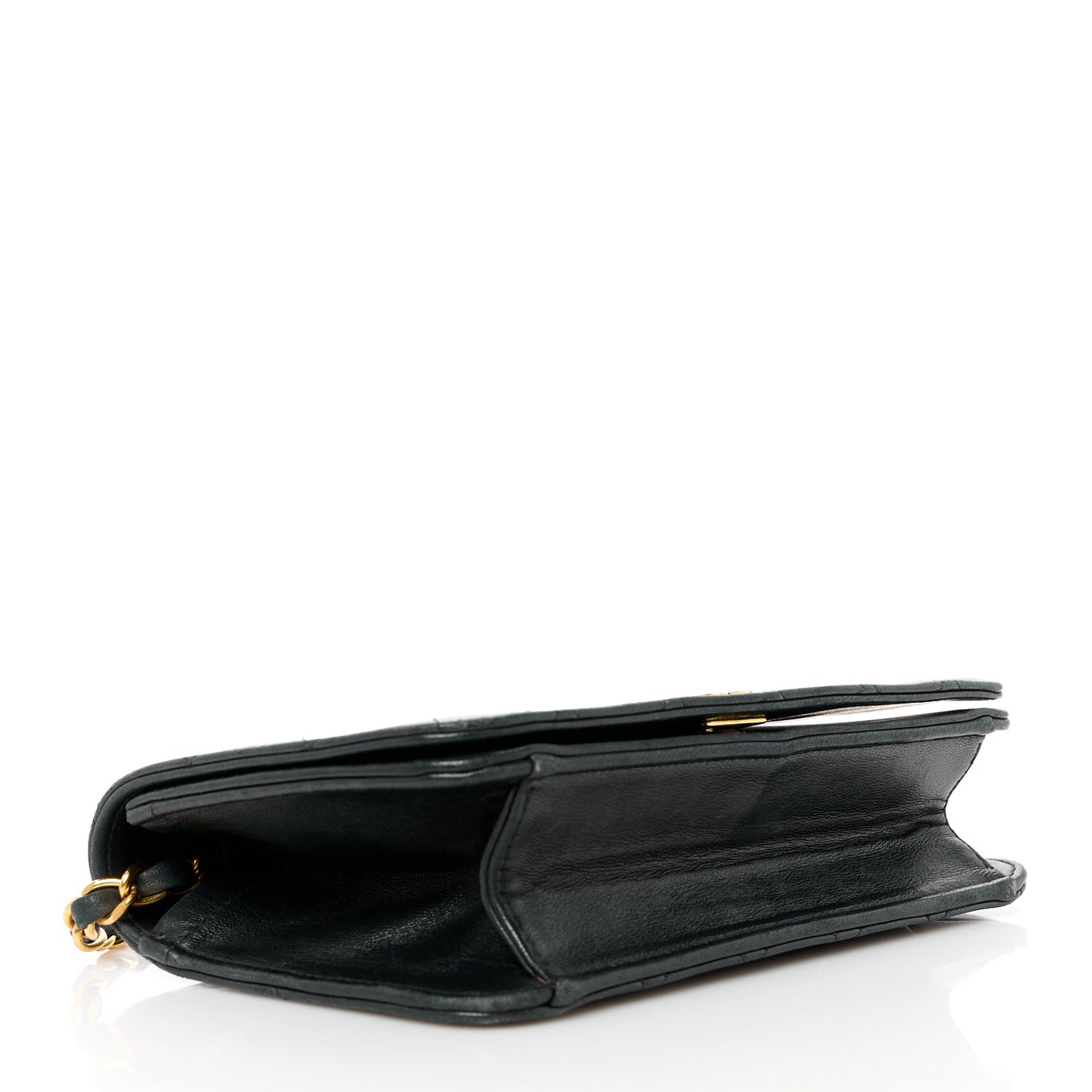 Lambskin Quilted Small Single Flap Black