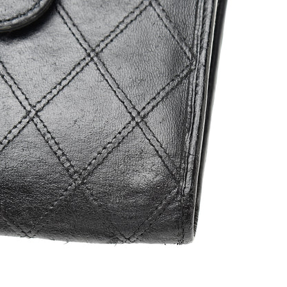 Chanel Lambskin Stitched Compact French Wallet Black 11 of 14