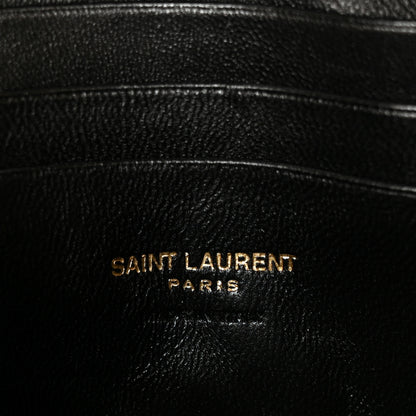 Saint Laurent Grain De Poudre Matelasse Monogram Mini Lou Camera Bag Black 6 of 10