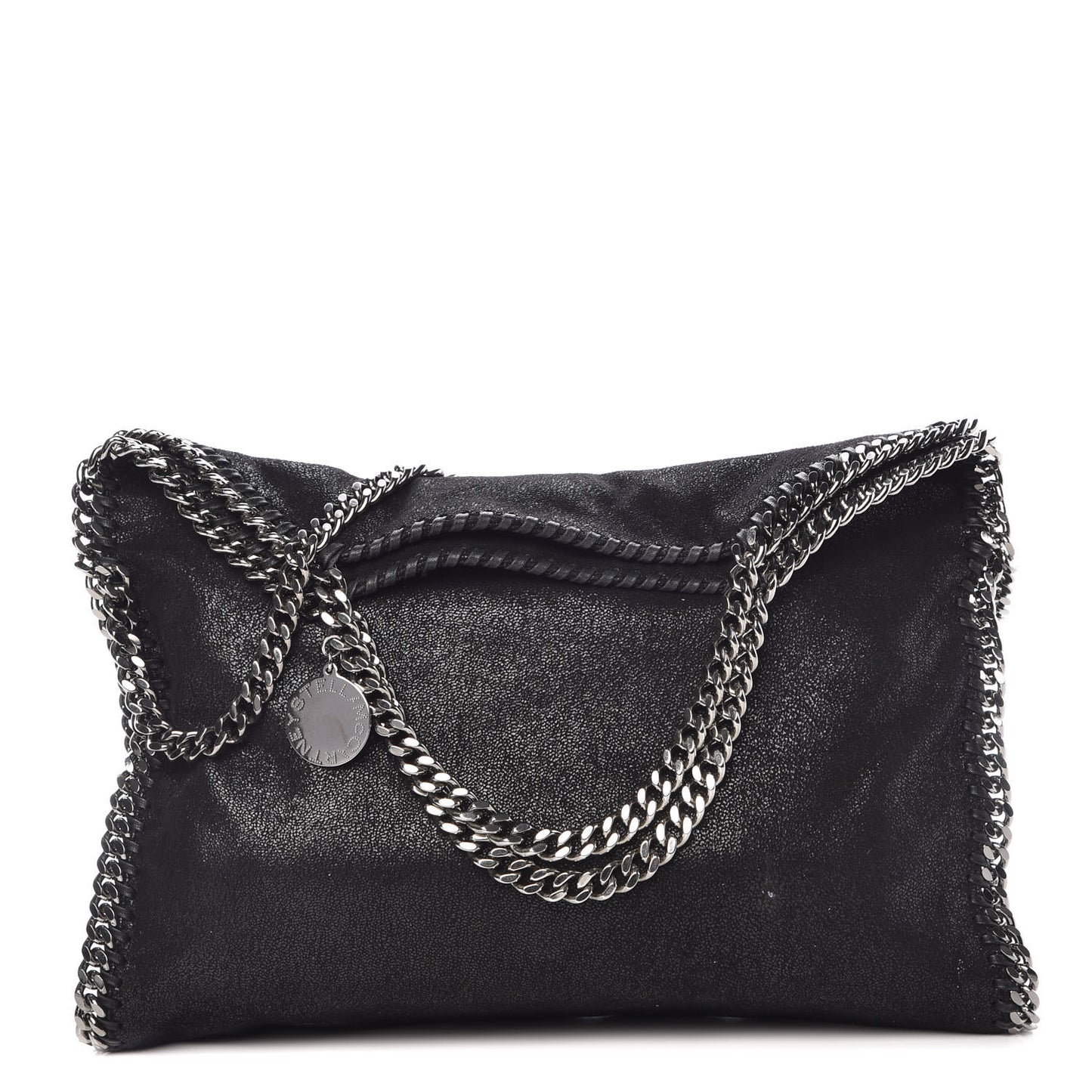Shaggy Deer Falabella Fold Over Tote Black