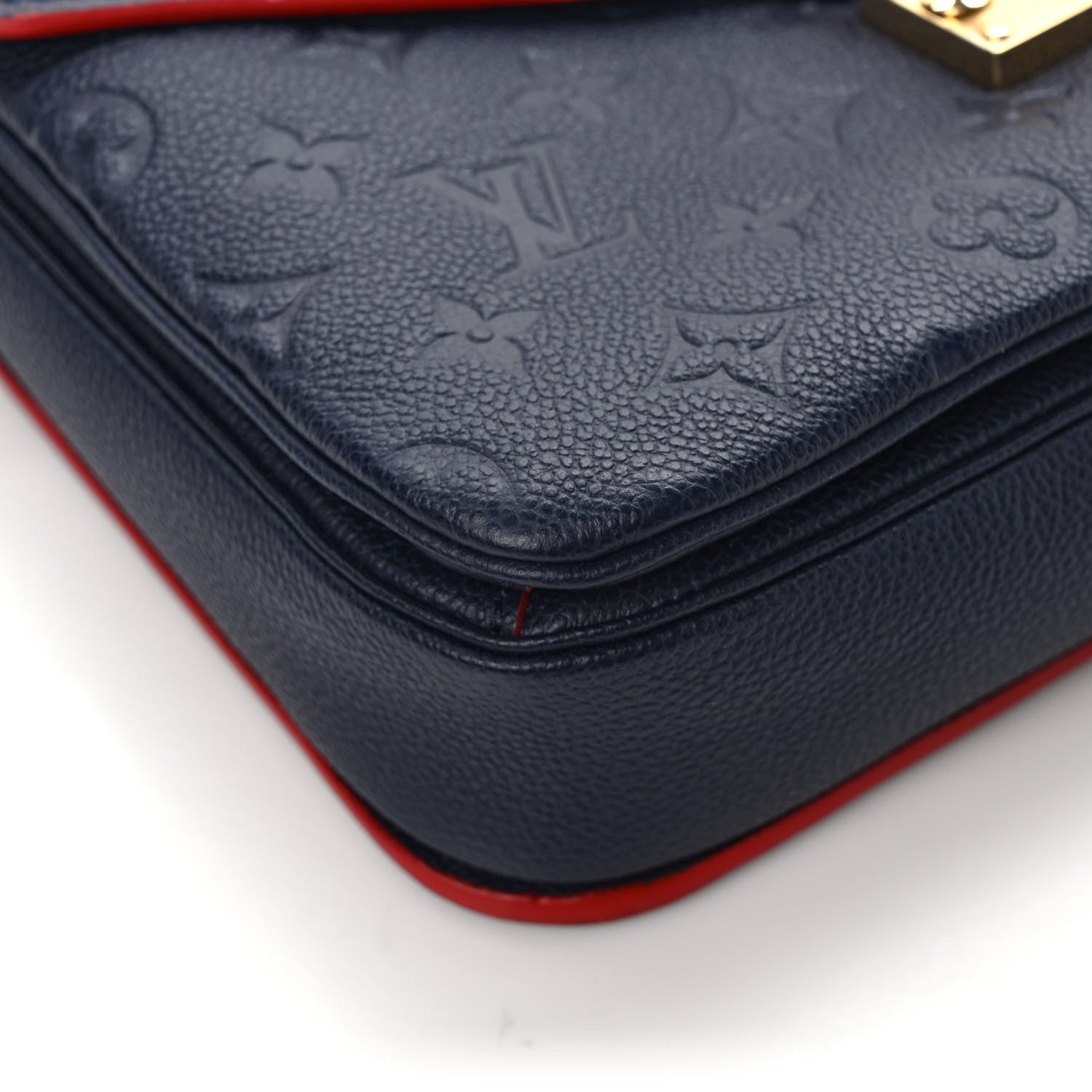 Louis Vuitton Empreinte Pochette Metis Marine Rouge 8 of 10
