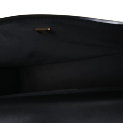 Chanel Patent Quilted Large School Memory Top Handle Flap Black Black 4 of 9