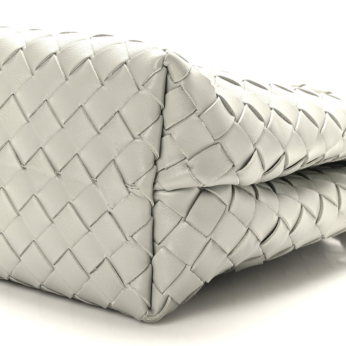 Nappa Intrecciato Medium Andiamo Shoulder Bag Agate Grey
