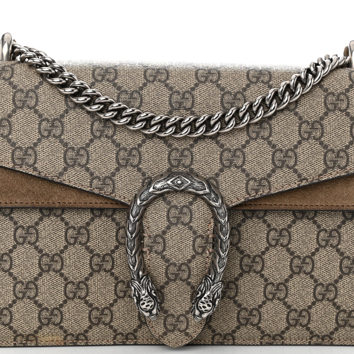 Gucci GG Supreme Monogram Small Dionysus Shoulder Bag Taupe 8 of 12