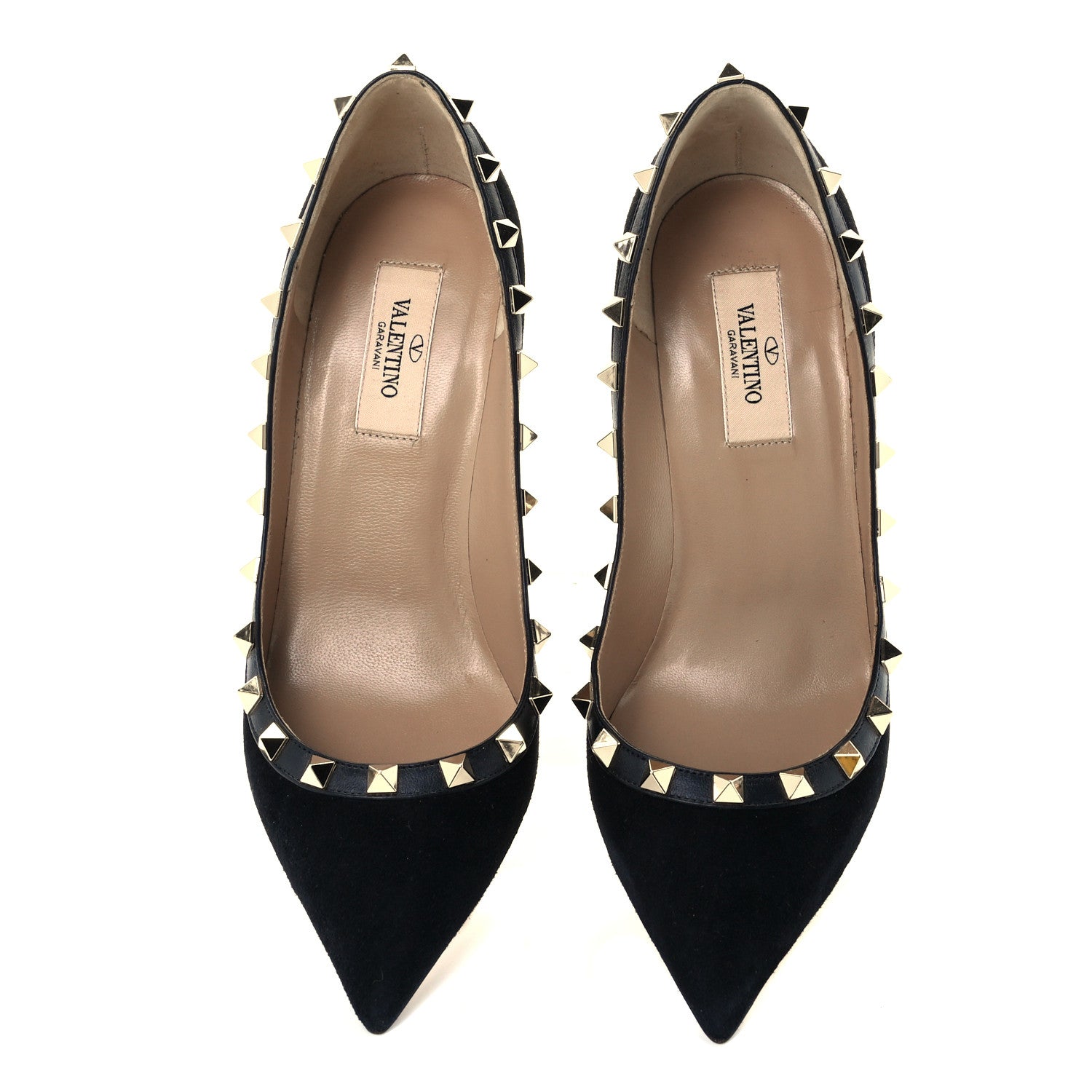 Valentino Garavani Suede Rockstud 85mm Pumps 37 Black 5 of 11