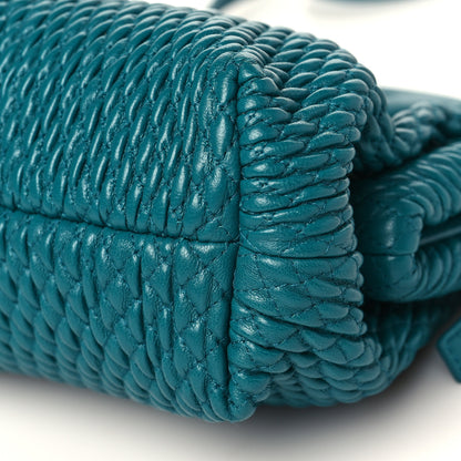 Bottega Veneta Lambskin Knit Small The Point Triangle Bag Mallard 8 of 9