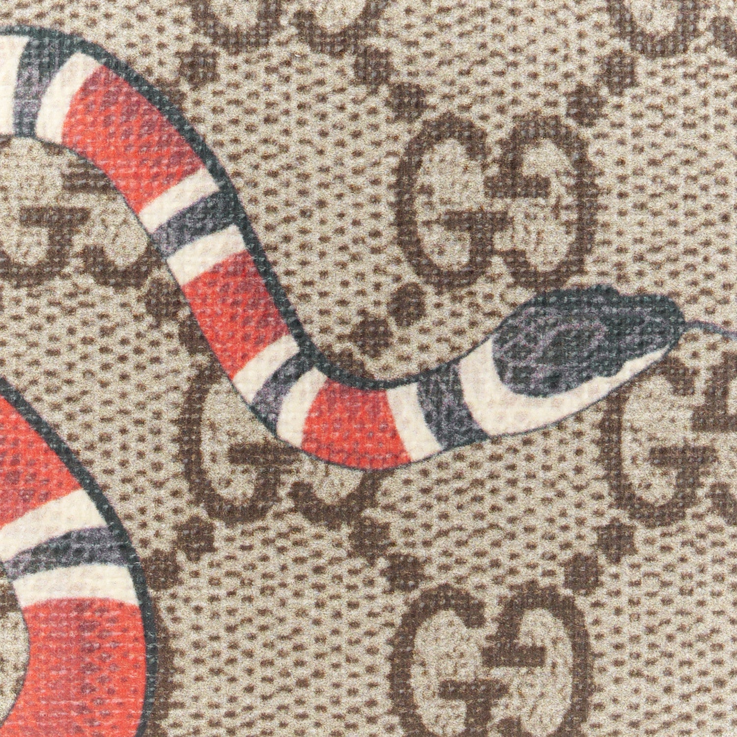 Gucci GG Supreme Monogram Kingsnake Bi-Fold Wallet Beige 9 of 9