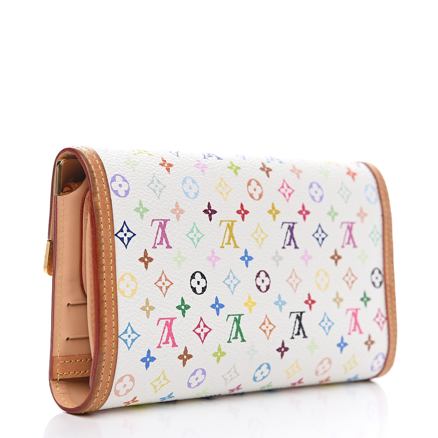 Louis Vuitton Monogram Multicolor Porte Tresor International Wallet White 2 of 11