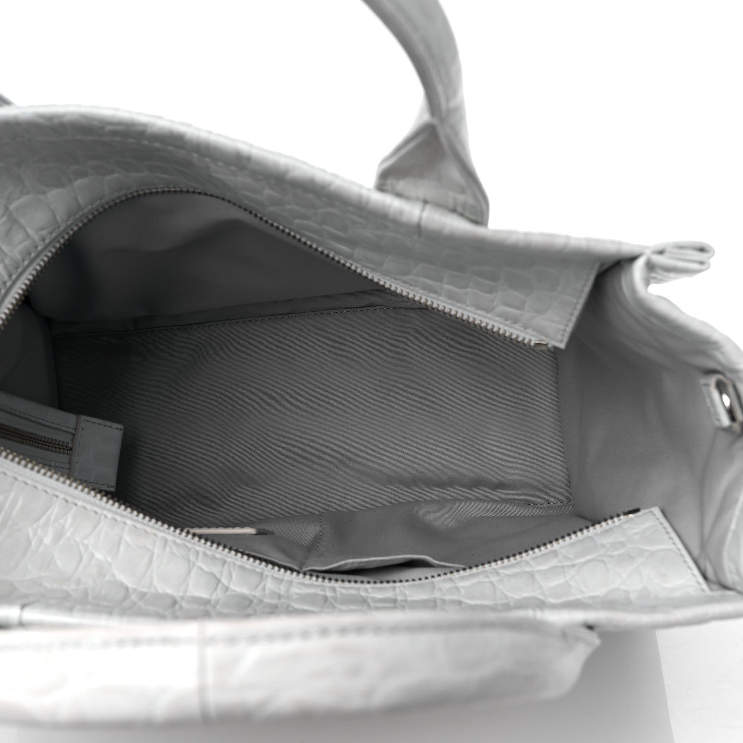 Marc Jacobs Croc Embossed Medium The Tote Bag White 4 of 7