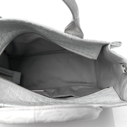 Marc Jacobs Croc Embossed Medium The Tote Bag White 4 of 7