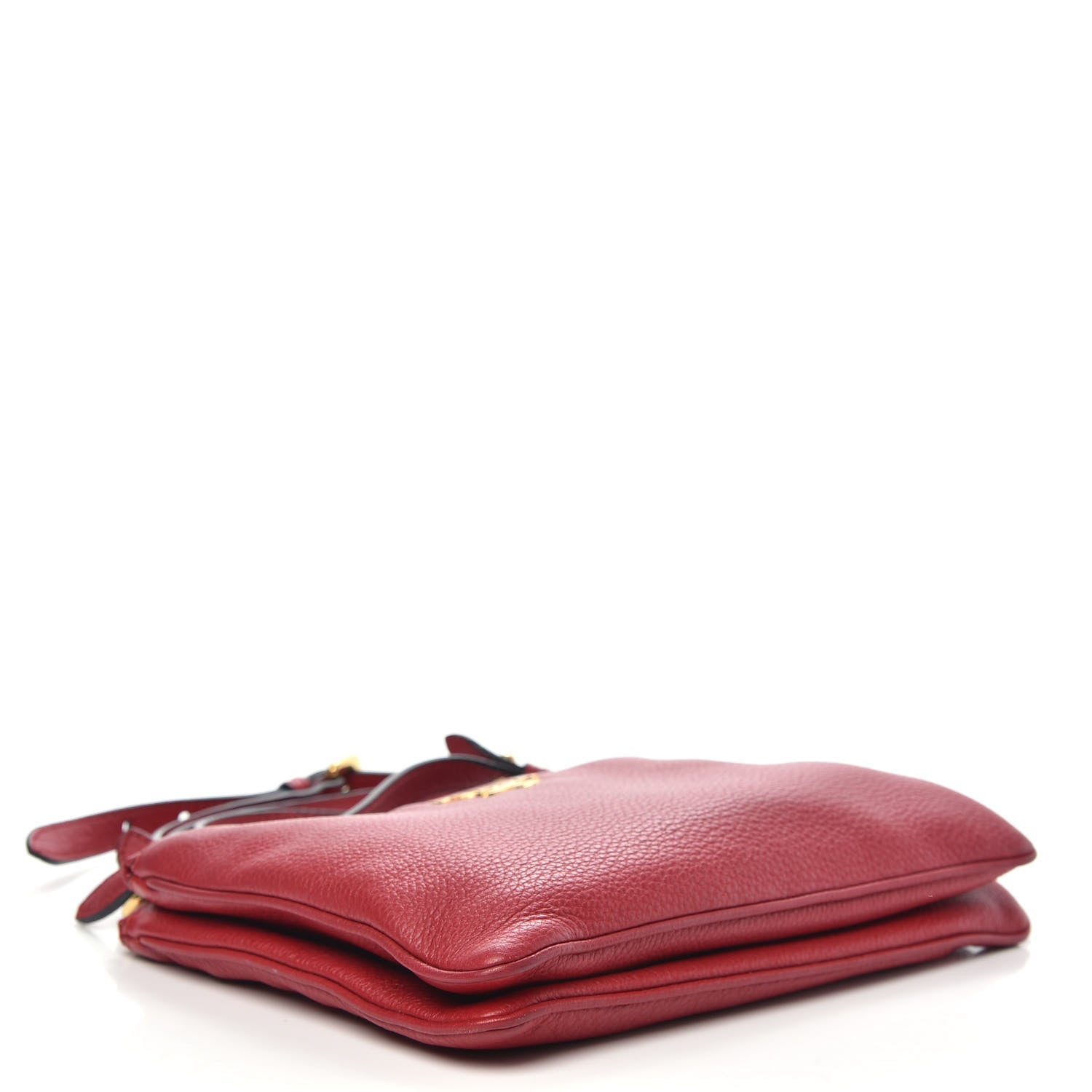 Prada Vitello Phenix Double Zip Crossbody Bag Scarlatto 4 of 10