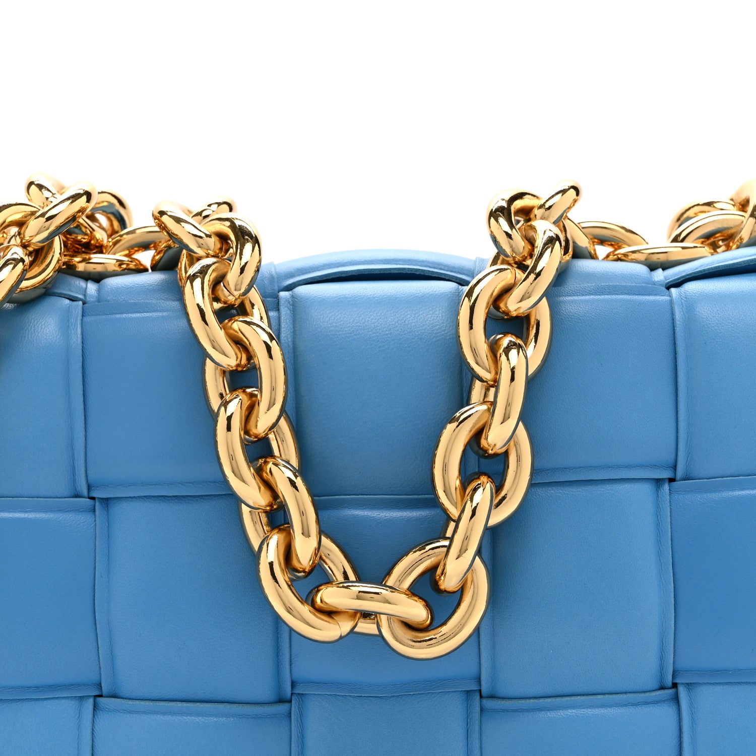 Bottega Veneta Lambskin Maxi Intreccio Padded Chain Cassette