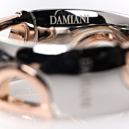 Damiani 18K White Pink Gold Diamond D Icon Ring 58 8.5 3 of 8
